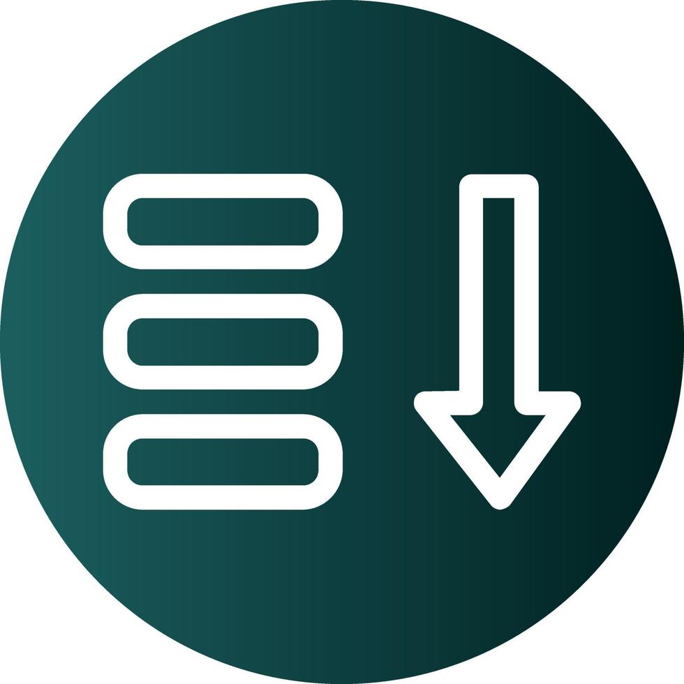 Sort Amount Down Vector Icon Design