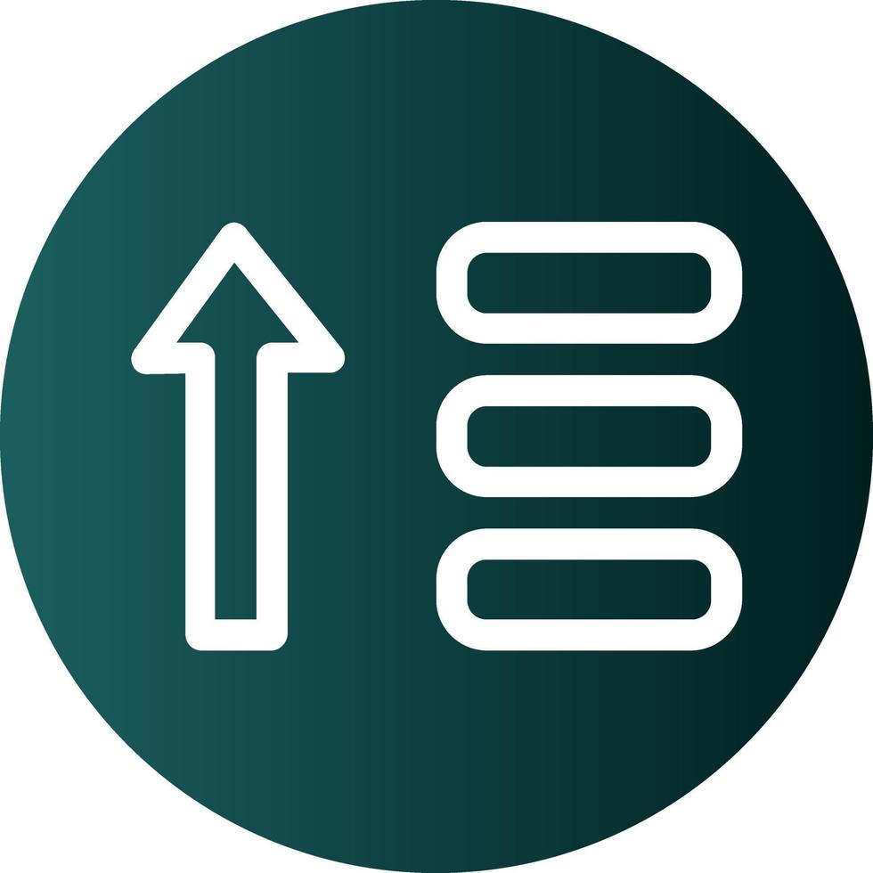 Sort Amount Up Vector Icon Design