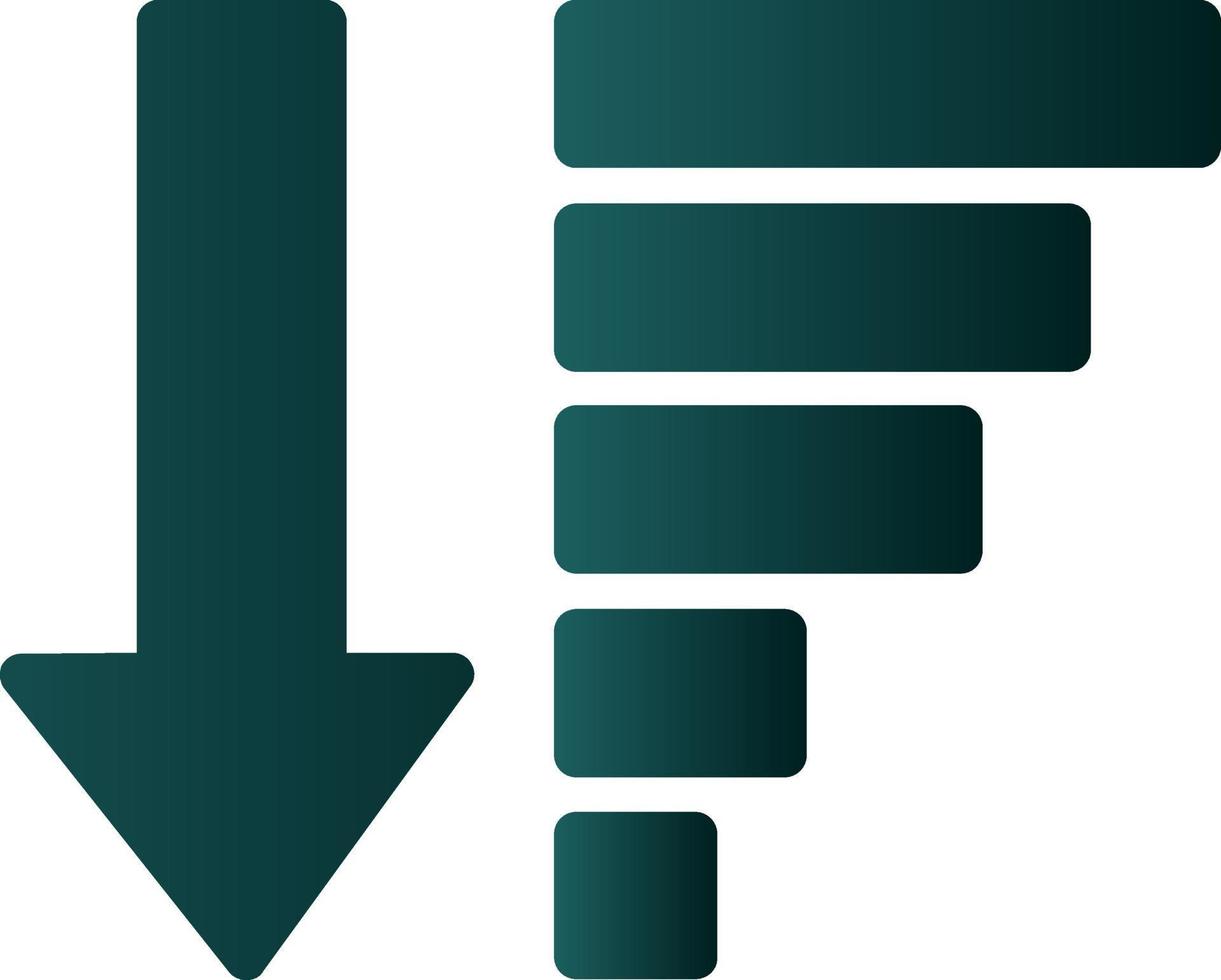 Sort Amount Down Alt Vector Icon Design