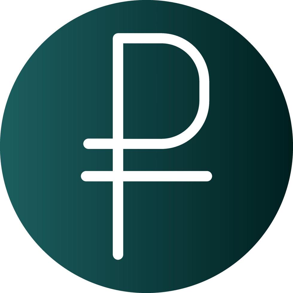 Ruble Sign Vector Icon Design