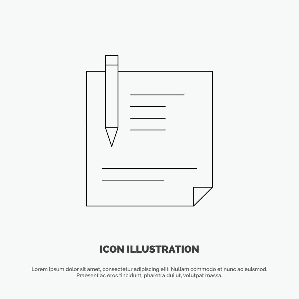 Contract Document File Page Paper Sign Signing Line Icon Vector
