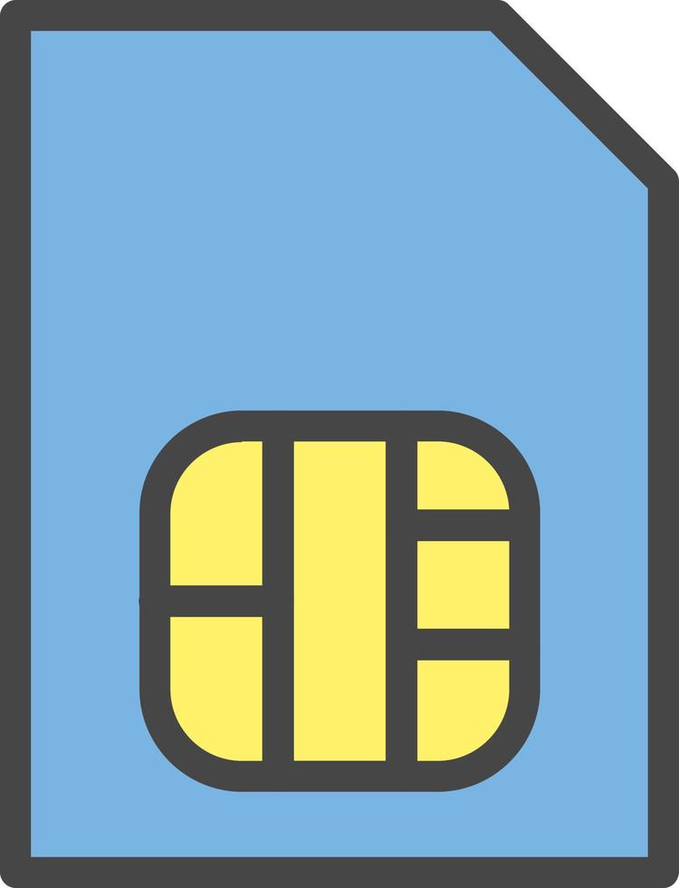 Sim Card Vector Icon Design