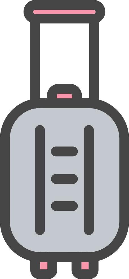 Suitcase Rolling Vector Icon Design