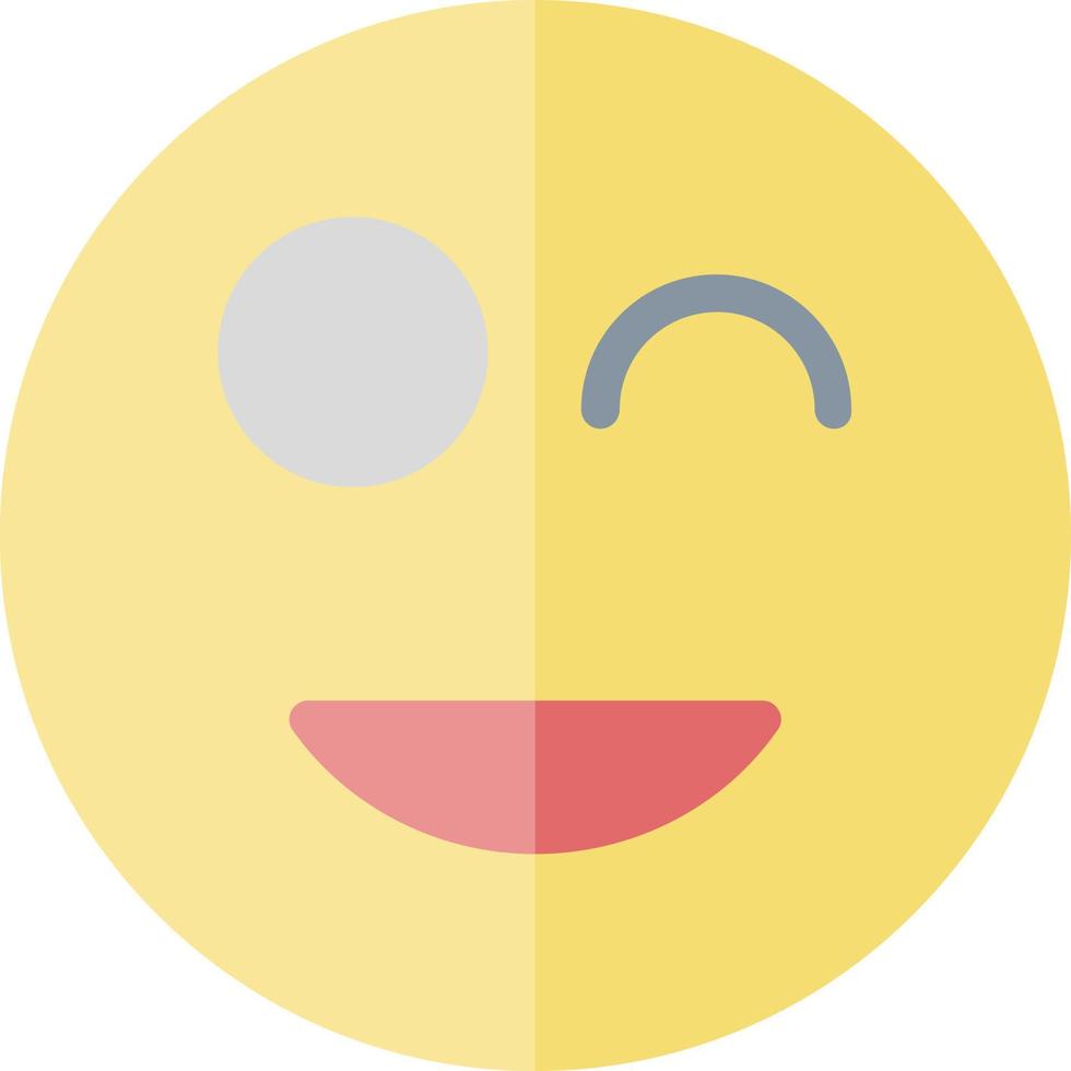 diseño de icono de vector de guiño de sonrisa