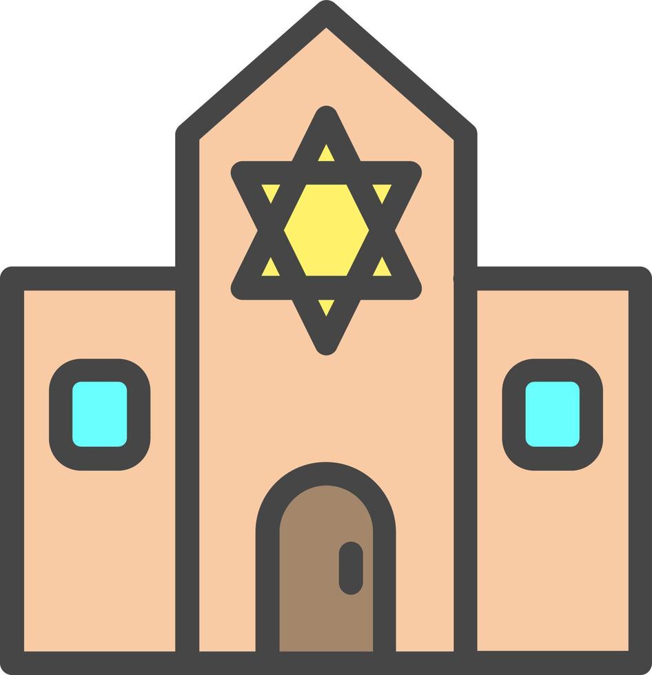 Synagogue Vector Icon Design