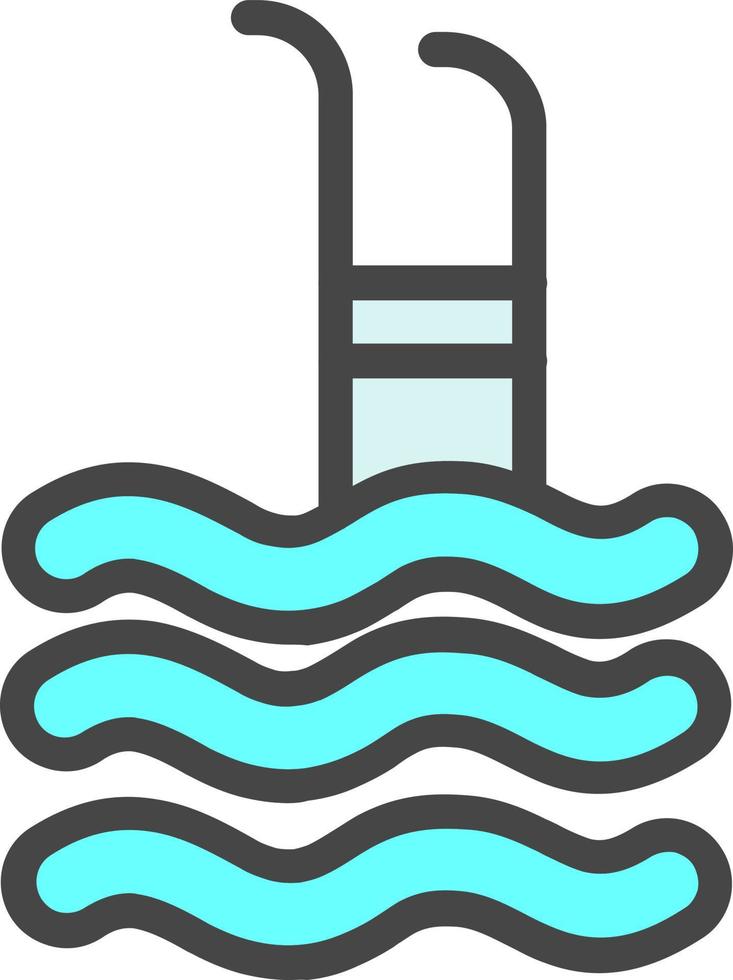 Swimming Pool Vector Icon Design