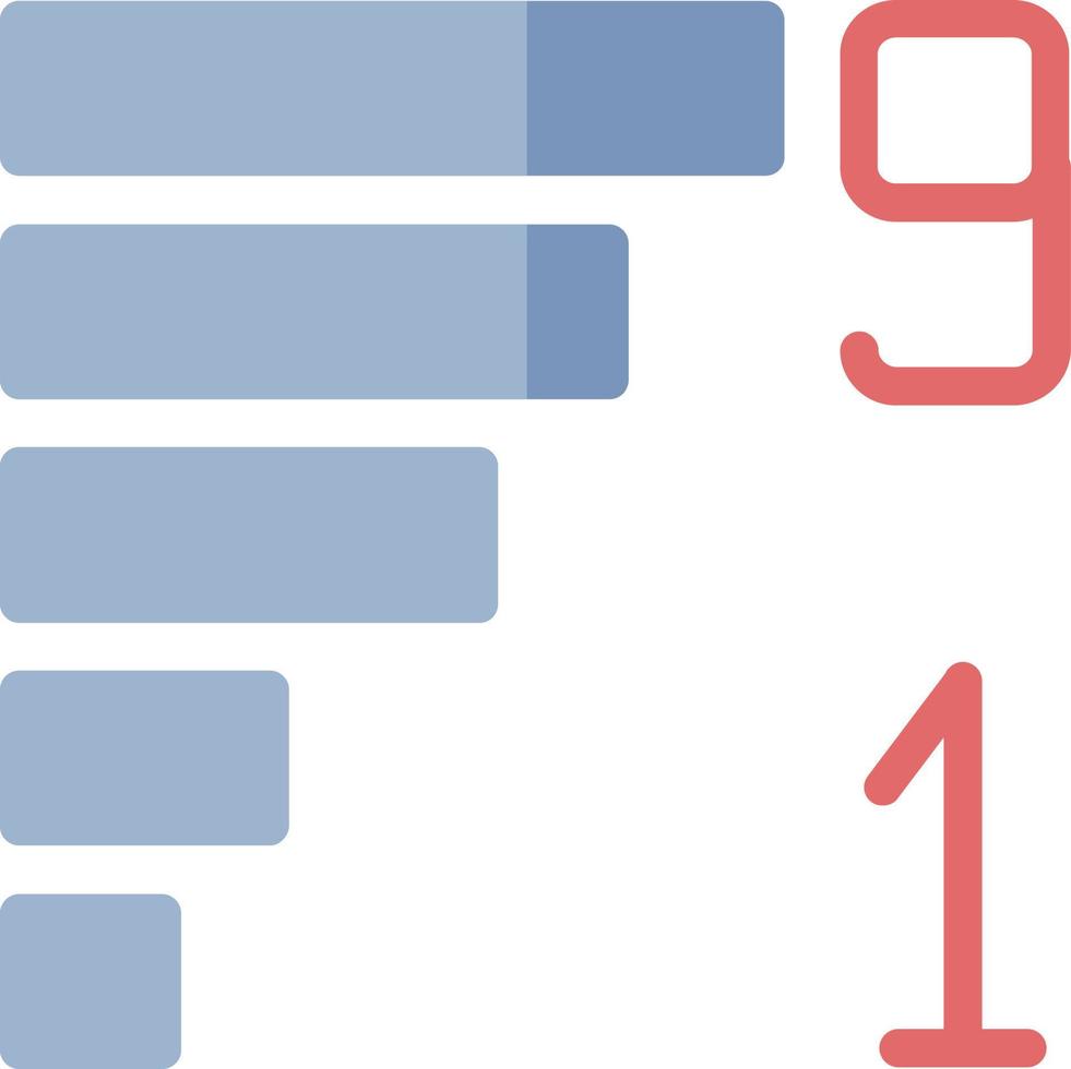 Sort Numeric Down Alt Vector Icon Design