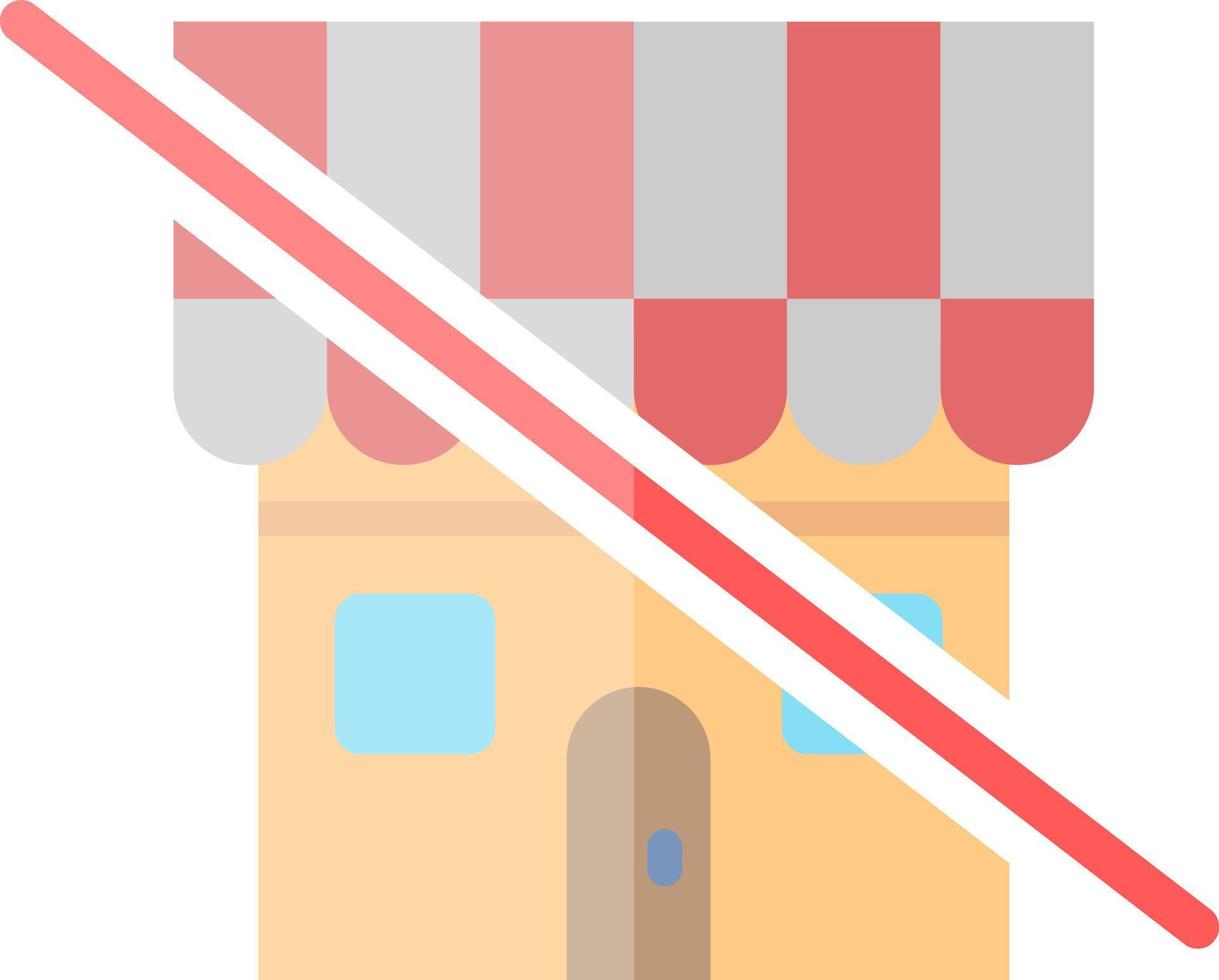 Store Alt Slash Vector Icon Design