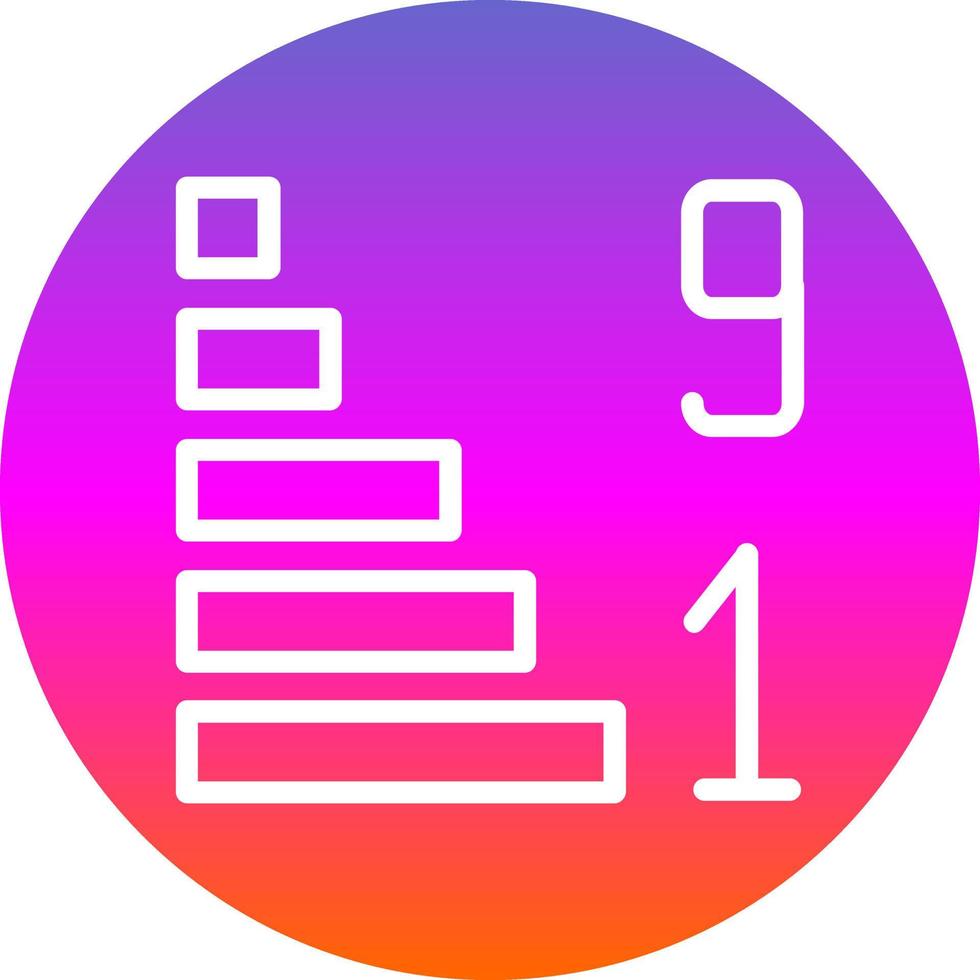 Sort Numeric Up Vector Icon Design