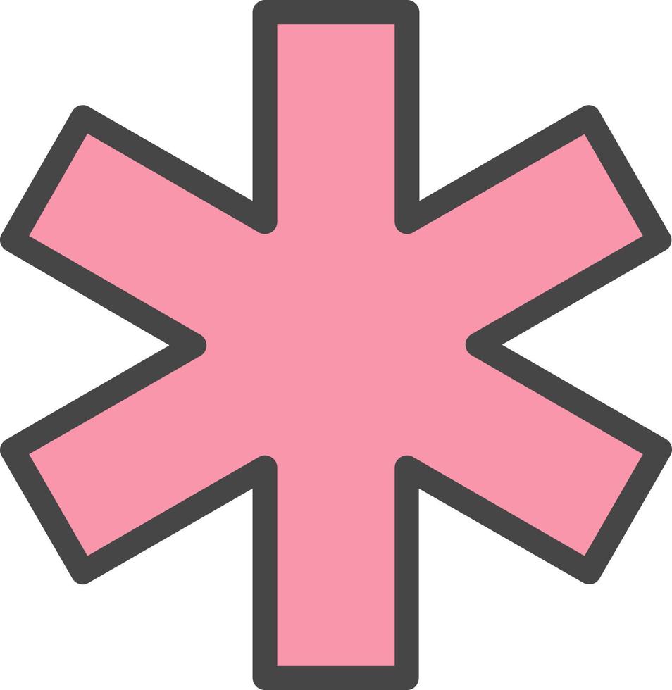 Star Of Life Vector Icon Design