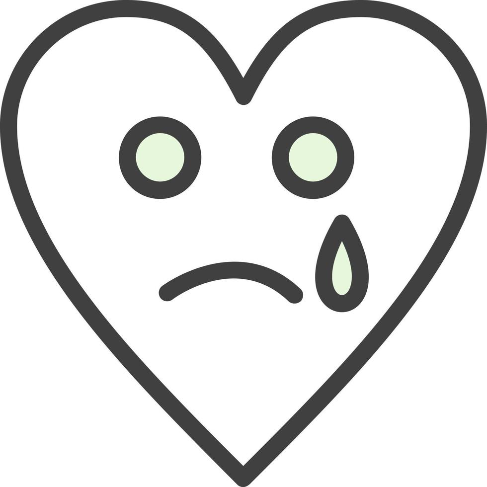 diseño de icono de vector de lágrima triste