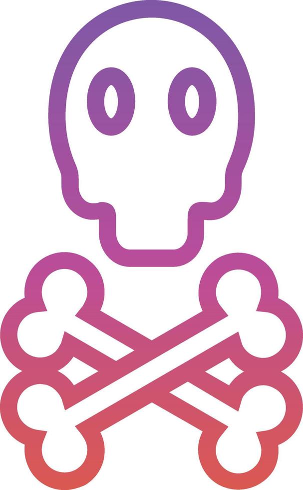 Skull Crossbones Vector Icon Design