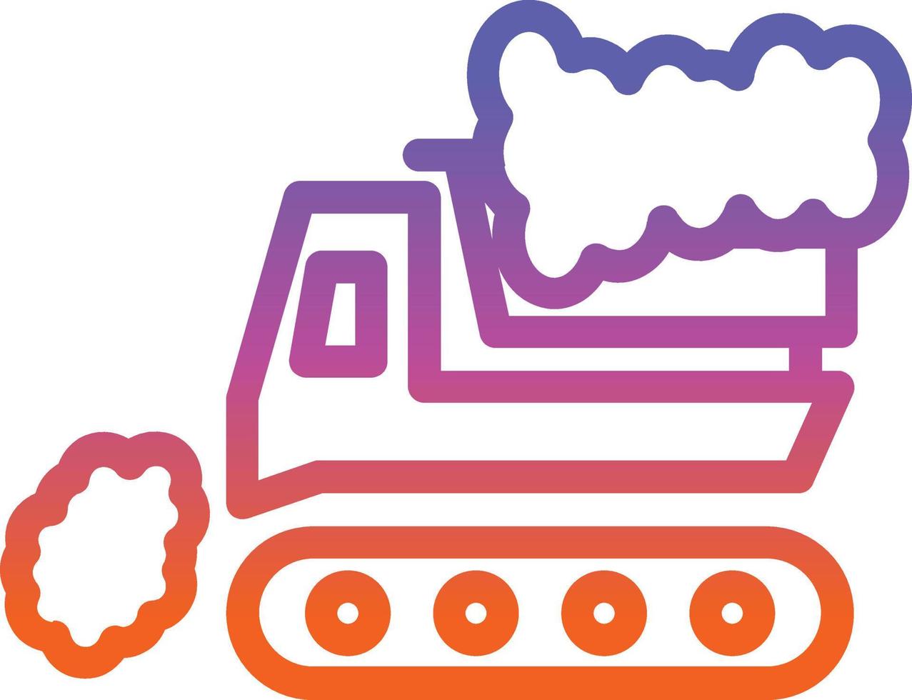 Snowplow Vector Icon Design