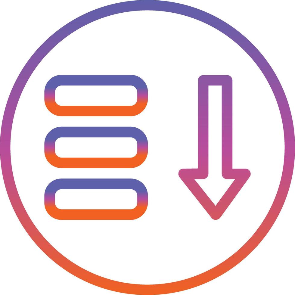 Sort Amount Down Vector Icon Design
