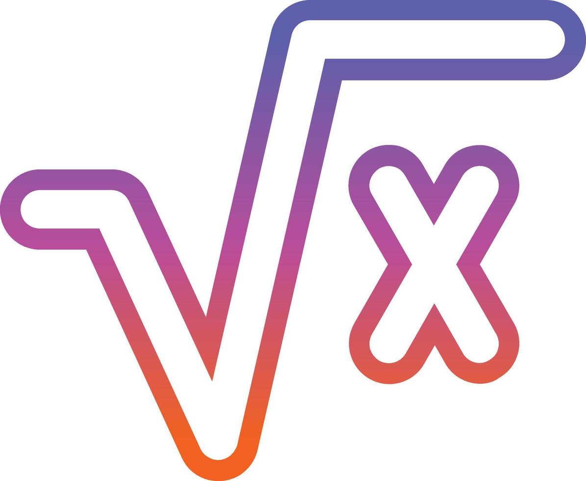 Square Root Alt Vector Icon Design