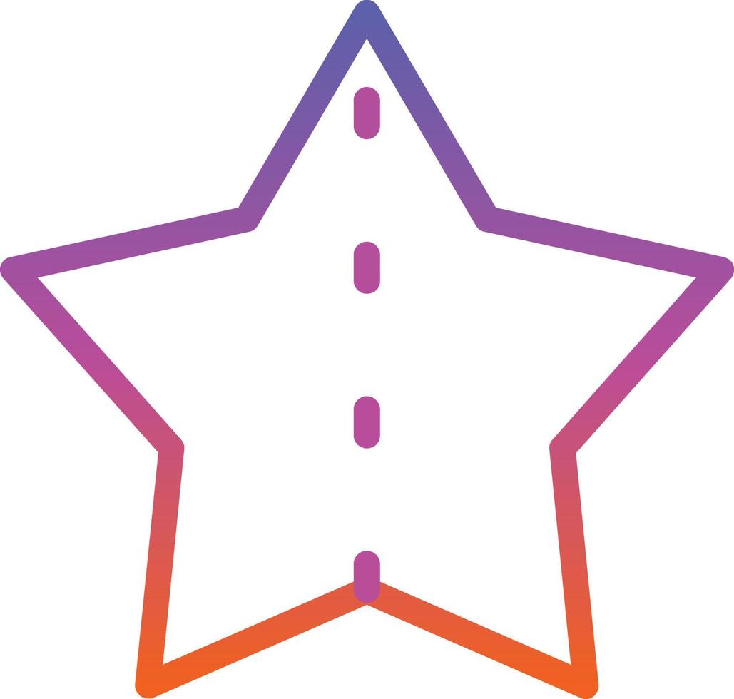 diseño de icono de vector de media estrella