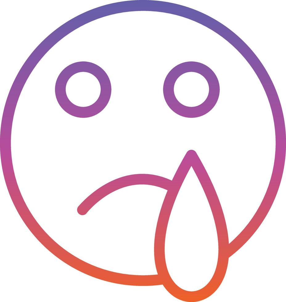 Sad Cry Vector Icon Design