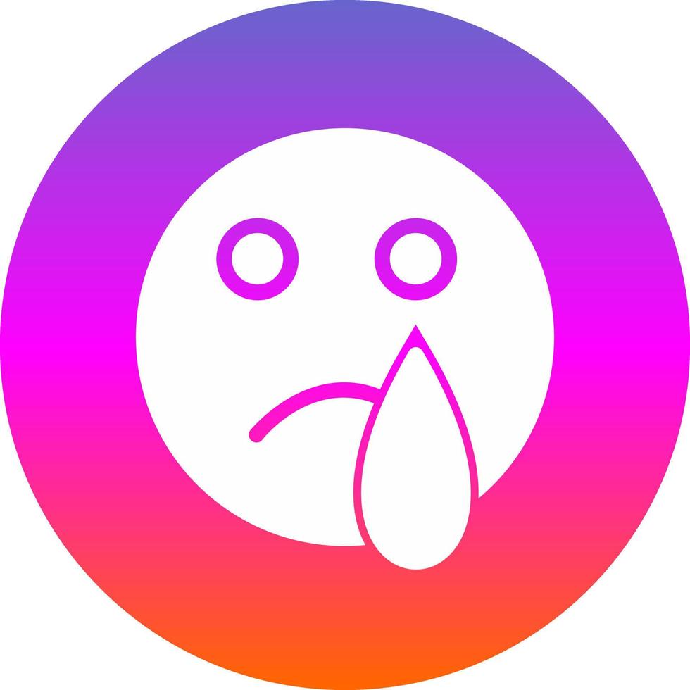 Sad Cry Vector Icon Design
