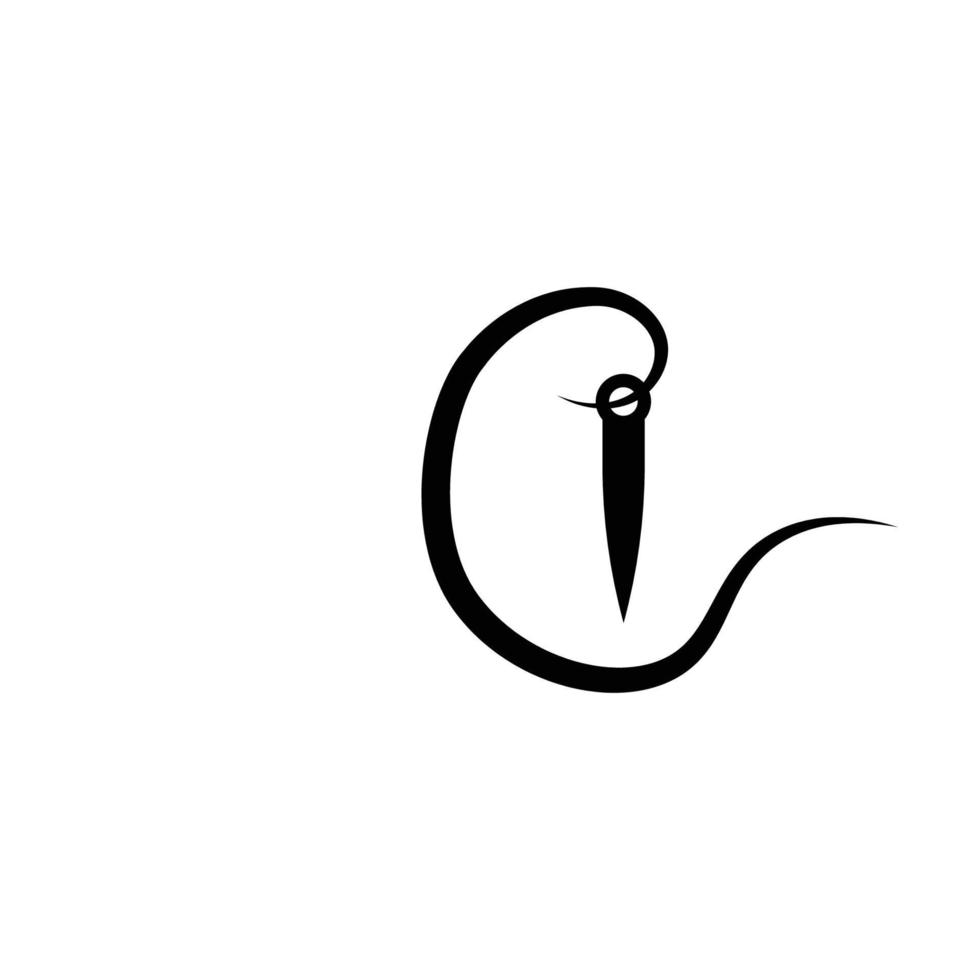 sewing needle logo vector