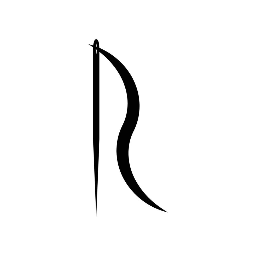 sewing needle logo vector