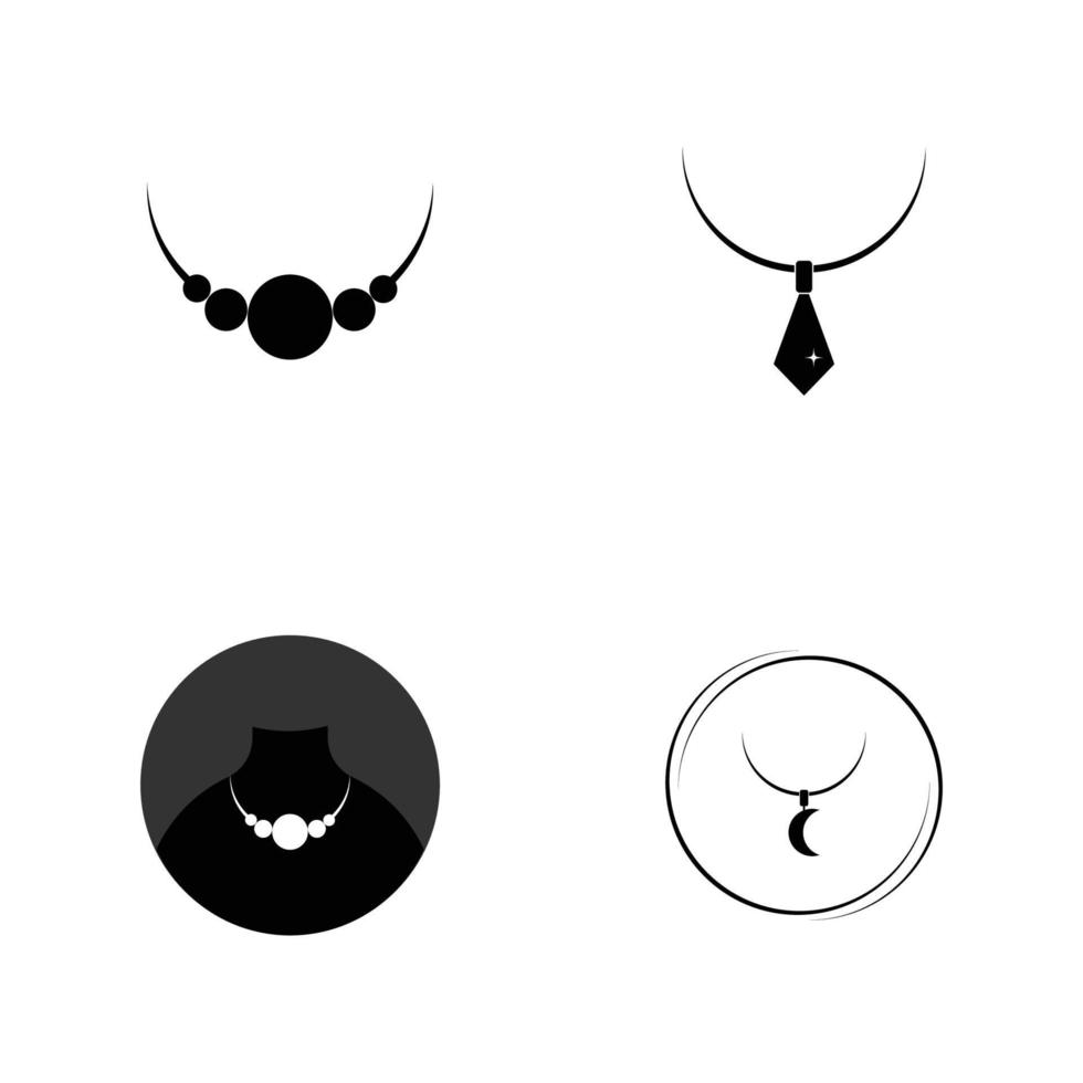 logotipo de collar negro vector