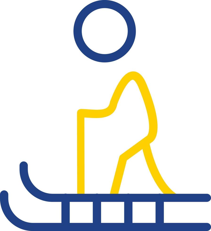 Skiing Nordic Vector Icon Design