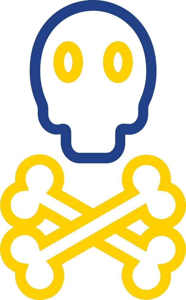 Skull Crossbones Vector Icon Design