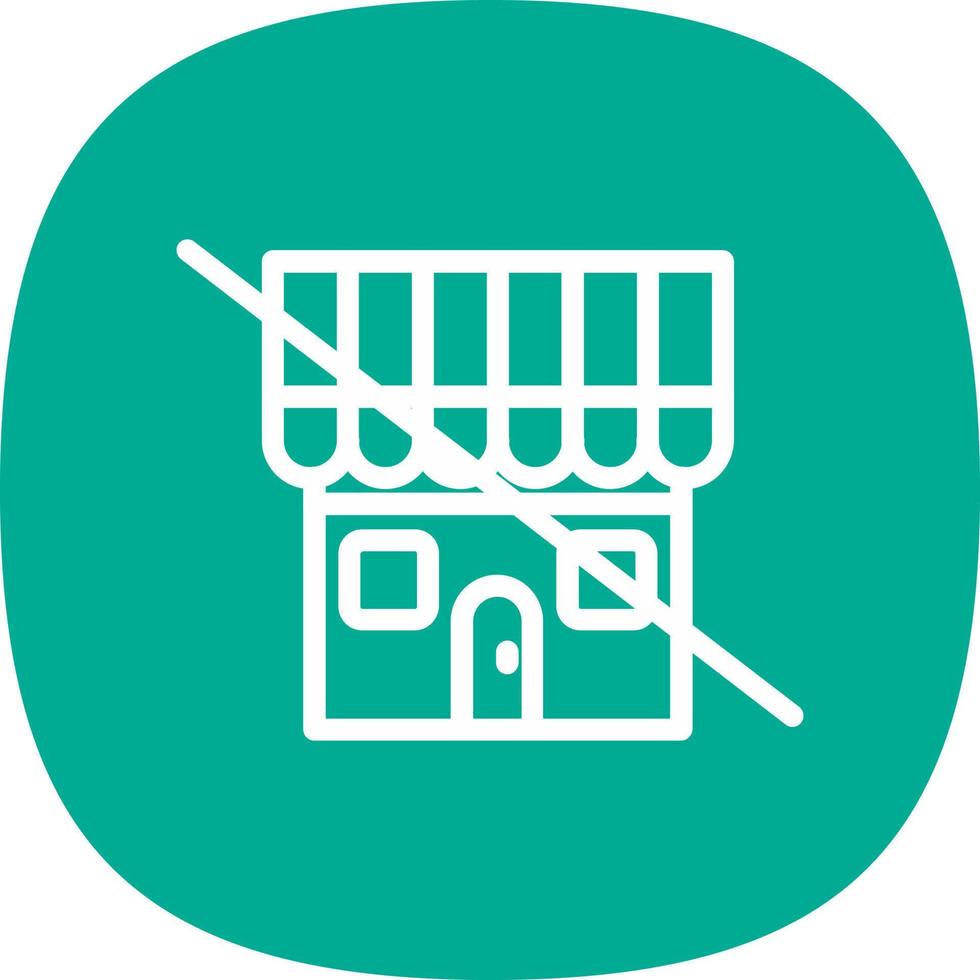 Store Alt Slash Vector Icon Design