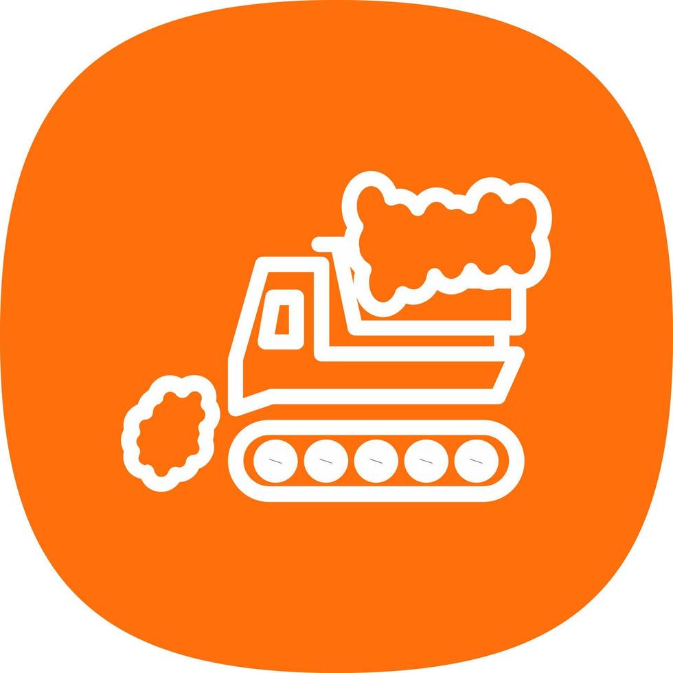 Snowplow Vector Icon Design