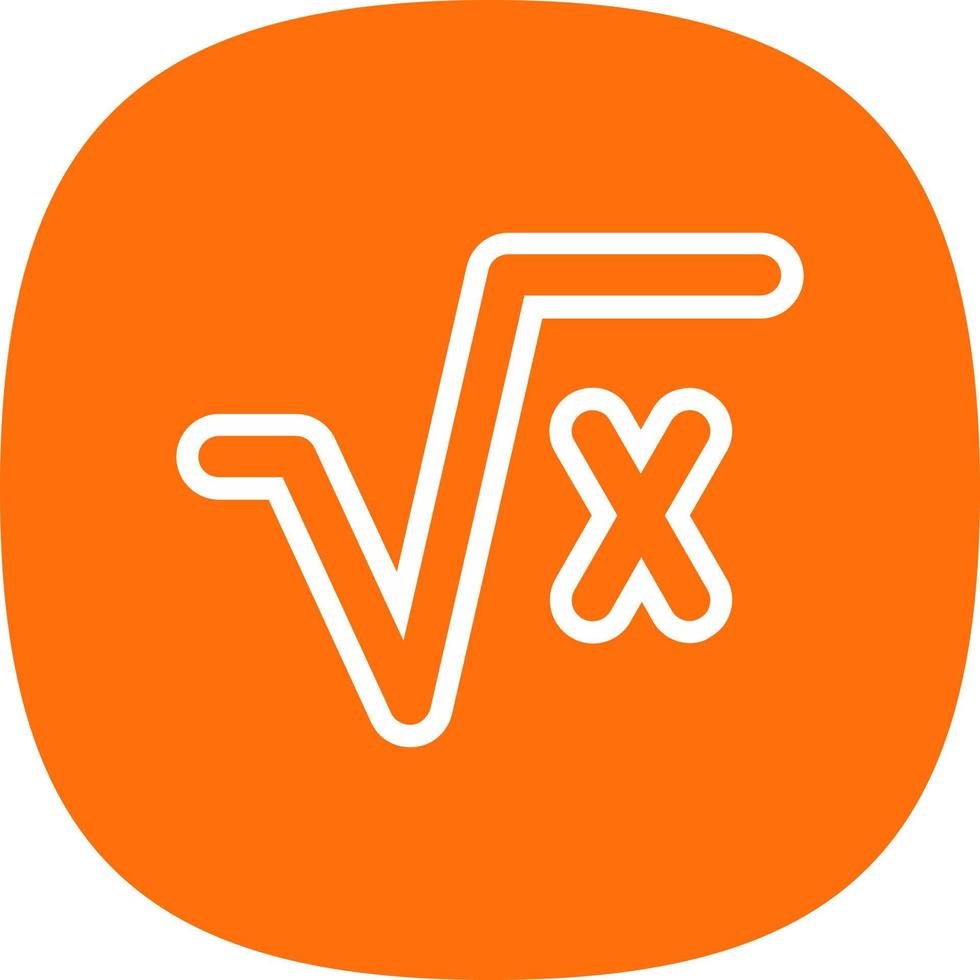 Square Root Alt Vector Icon Design