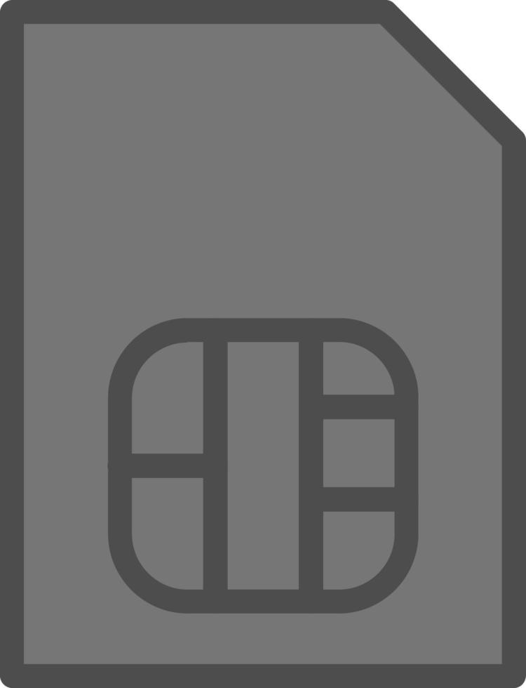 Sim Card Vector Icon Design