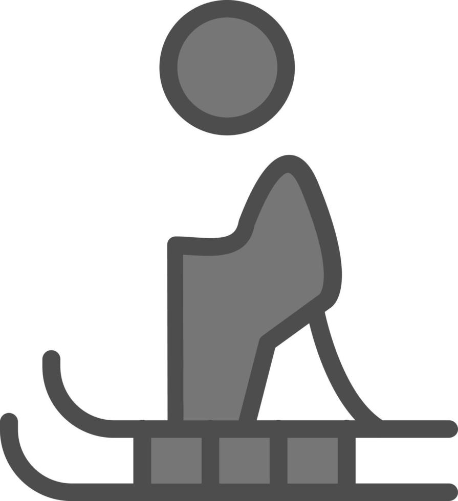 Skiing Nordic Vector Icon Design
