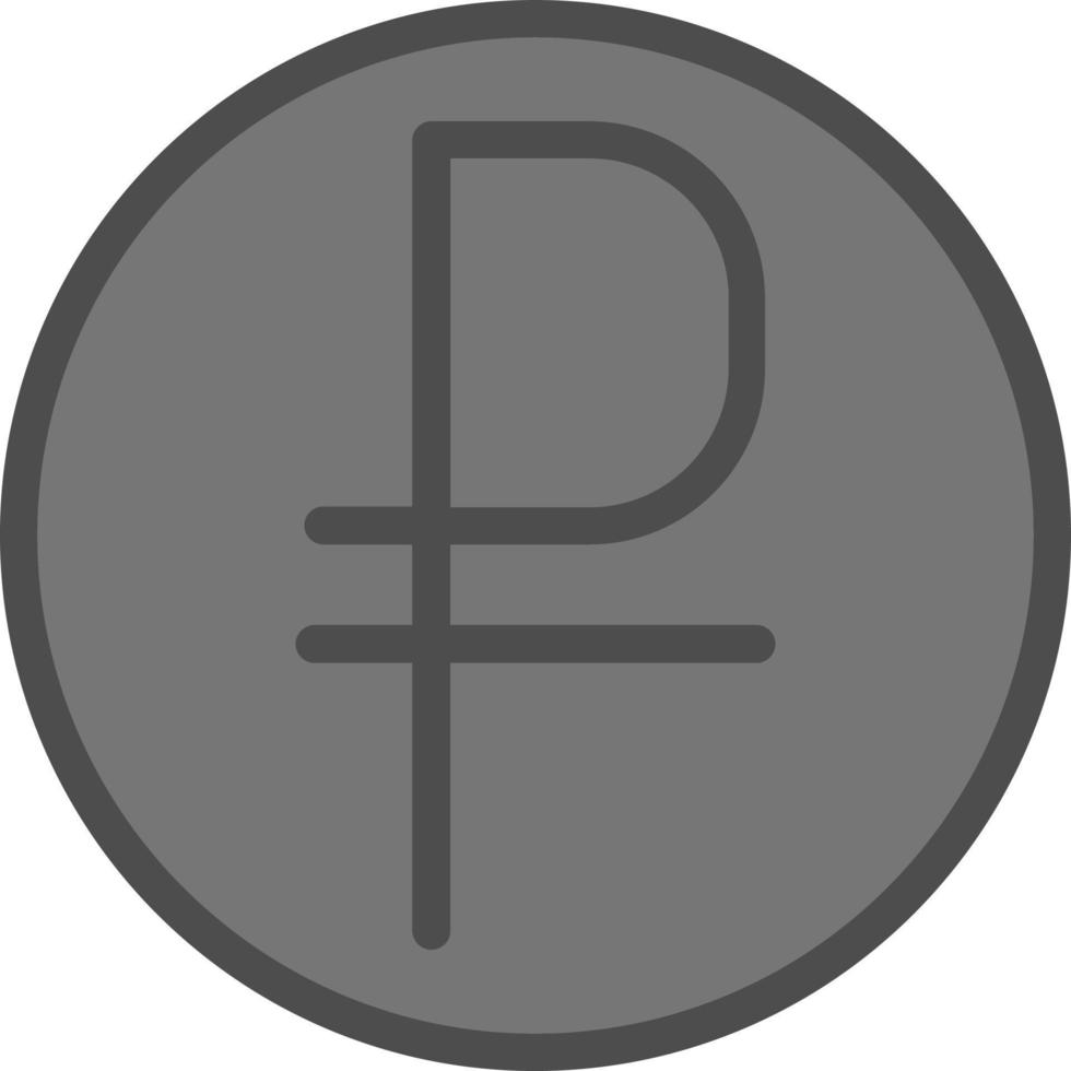 diseño de icono de vector de signo de rublo