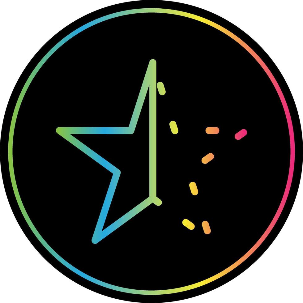 diseño de icono de vector estrella media alt