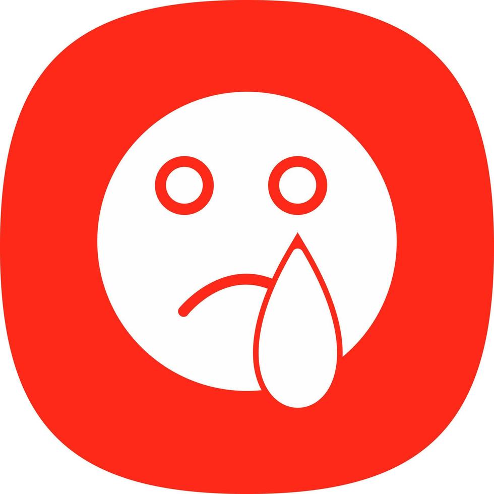 Sad Cry Vector Icon Design