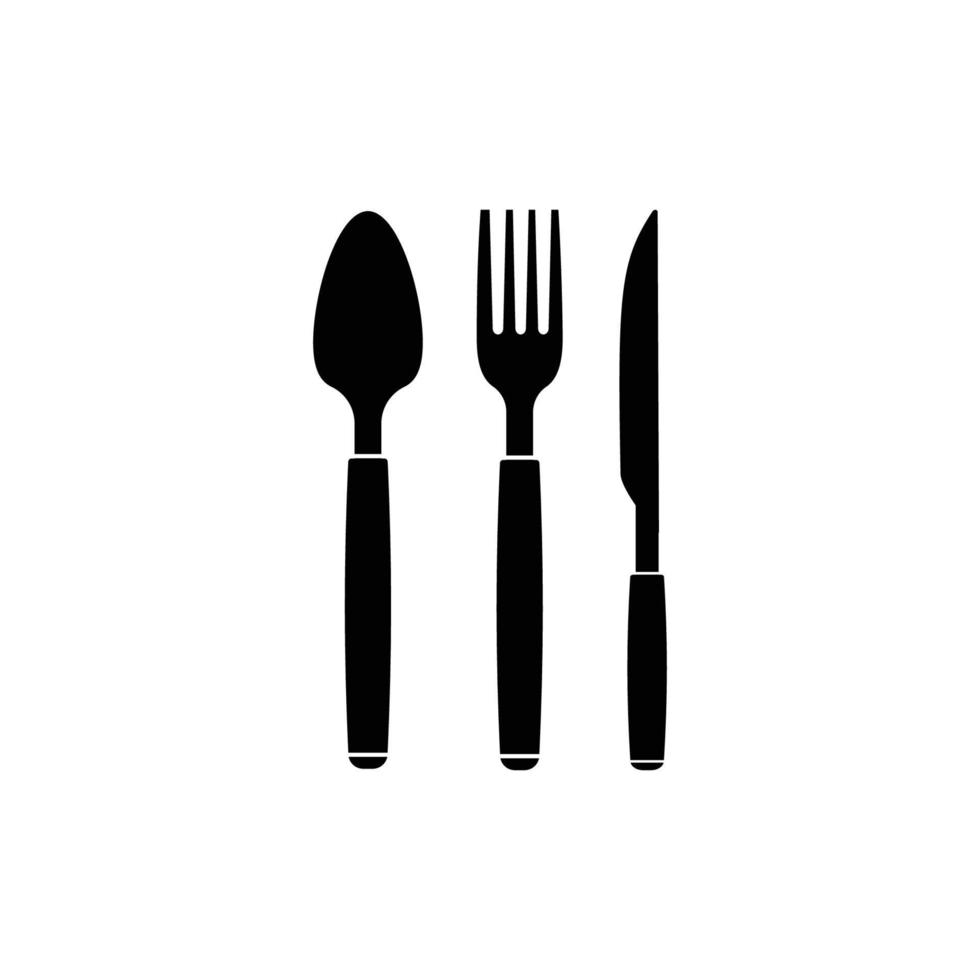 cuchara tenedor cuchillo logo vector