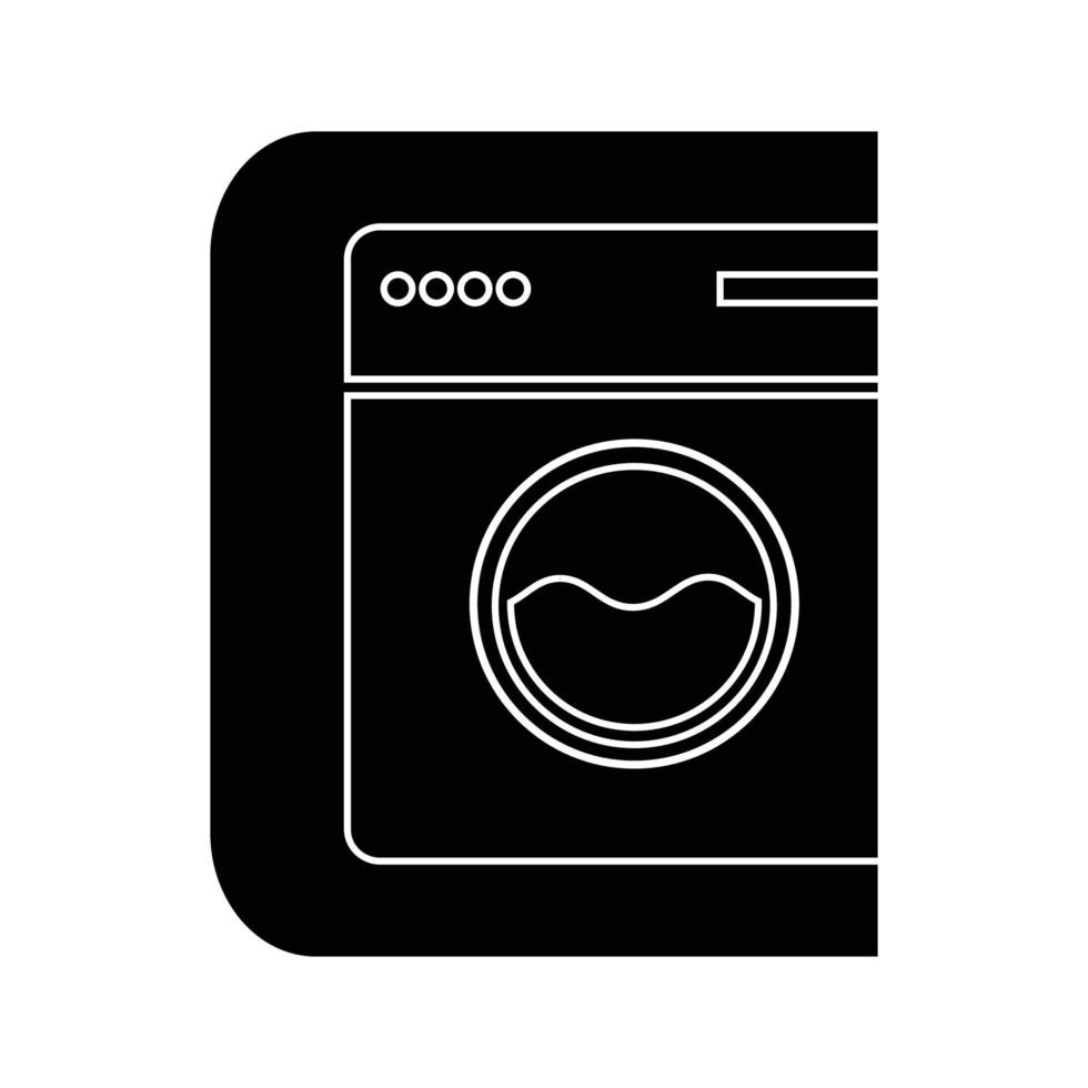 logotipo de la lavadora vector