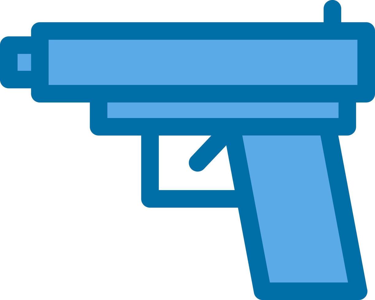 diseño de icono de vector de línea de pistola de juego