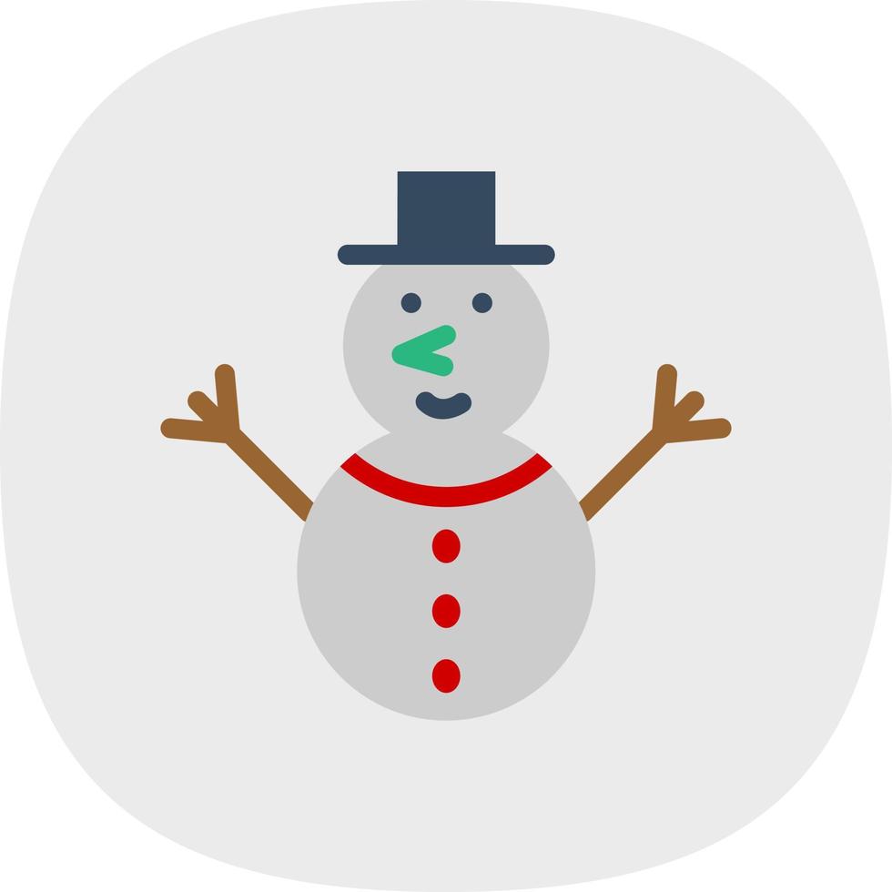 diseño de icono de vector de muñeco de nieve