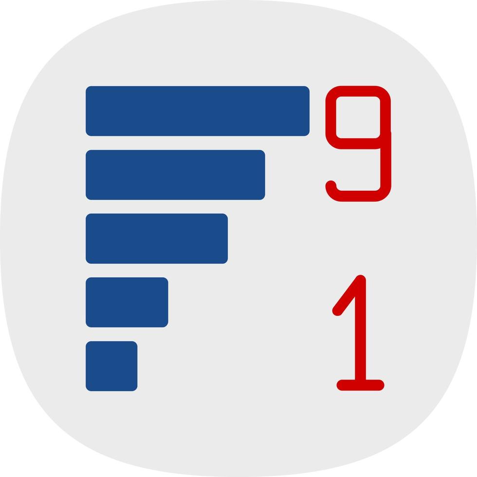 Sort Numeric Down Alt Vector Icon Design