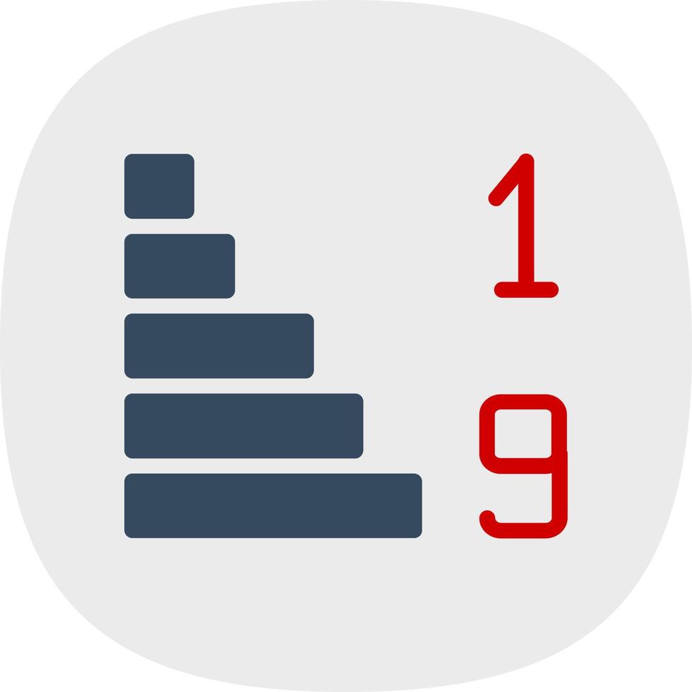 Sort Numeric Down Vector Icon Design