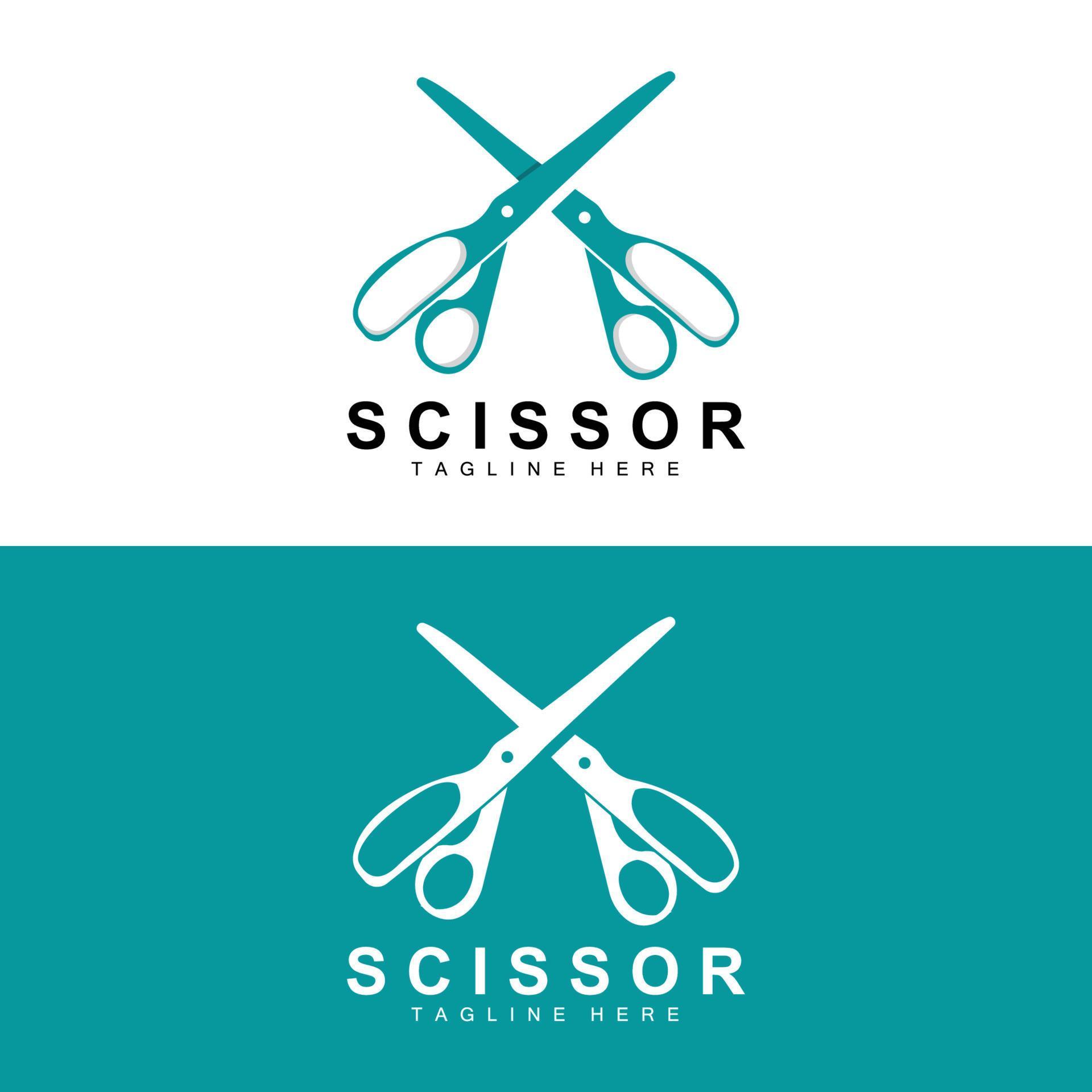 Scissors Logo Design, Shaver Vector, Scissors
