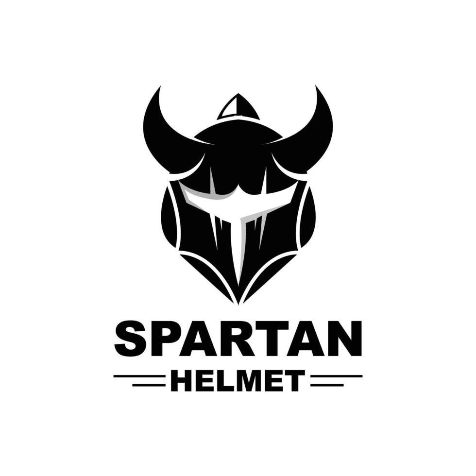 Spartan Logo,Vector Viking, Barbarian, War Helmet Design, Product Brand Illustration vector