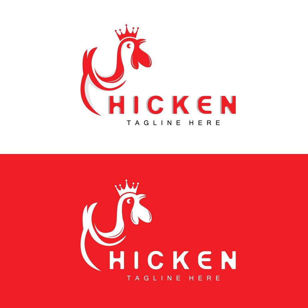 Grilled Chicken Barbecue Logo Design,Chicken Head Vector, Company Brand vector