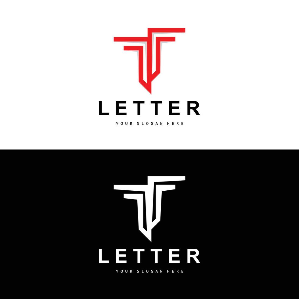 T Letter Logo, Modern Letter Style Vector, Design Suitable For Product Brands With T Letter vector