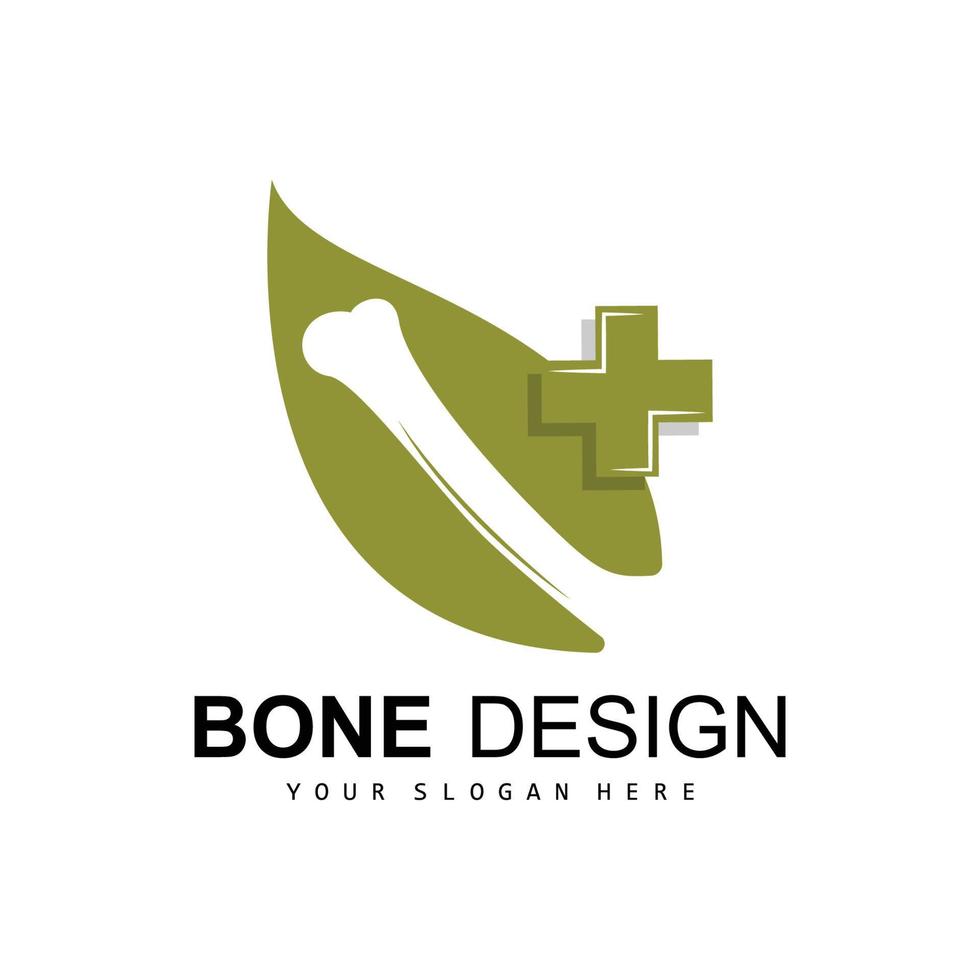 logotipo óseo, vector de cuidado óseo y medicina ósea, hospital, salud