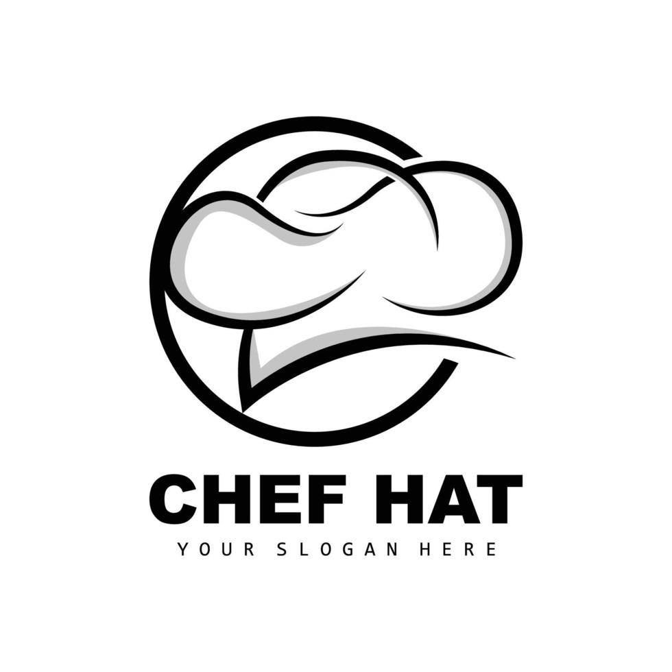 logotipo de sombrero de chef, vector de chef de restaurante, diseño para restaurante, catering, charcutería, panadería