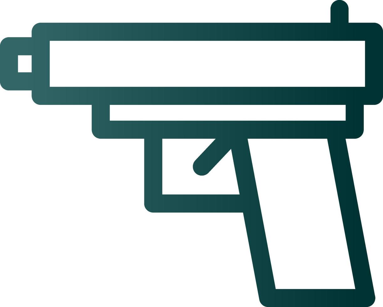 Game Gun Line Vector Icon Design