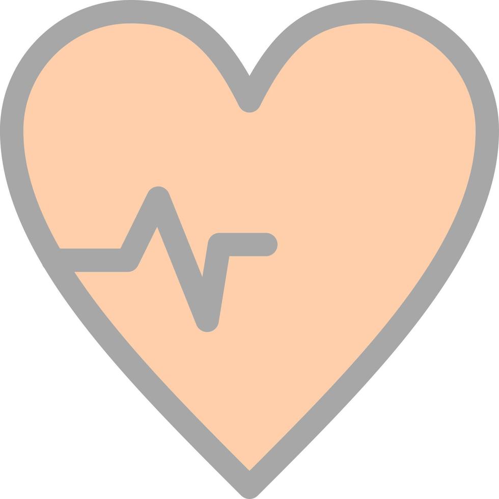 Heart Line Vector Icon Design
