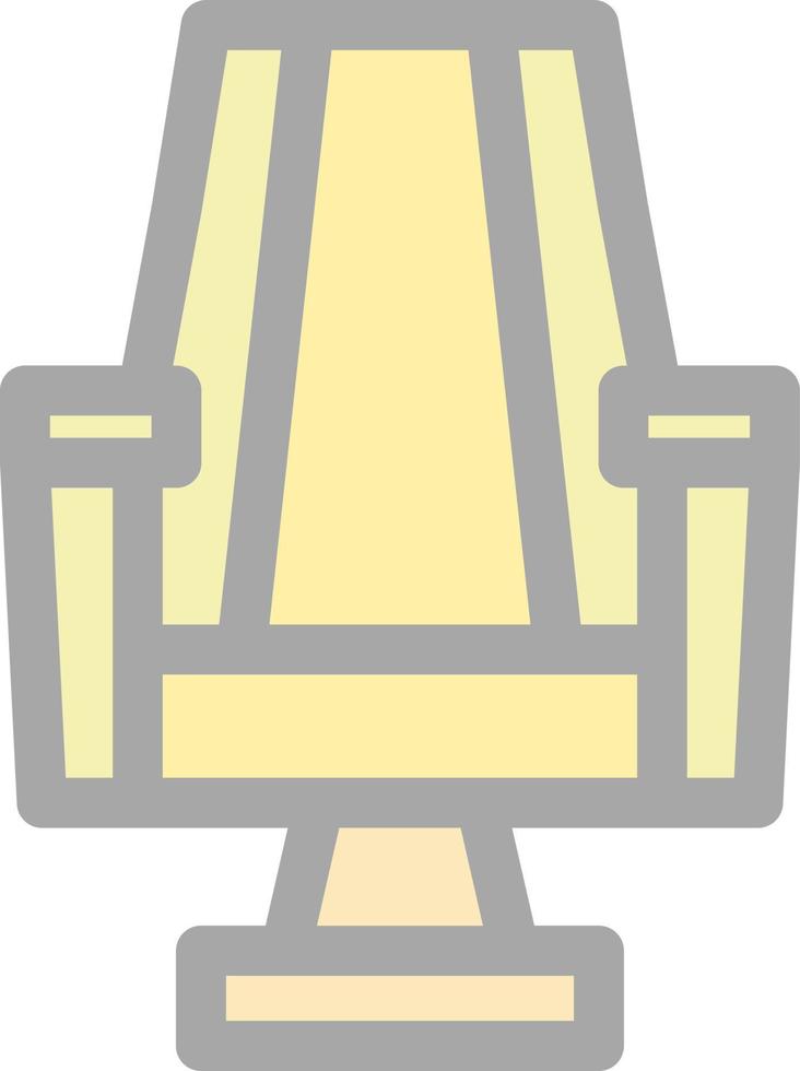 diseño de icono de vector de línea de silla de juego